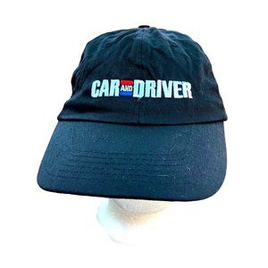 CAR & DRIVER MAGAZINE Advertising Hat Cap Black w Bill Embroidery-Style Name GUC